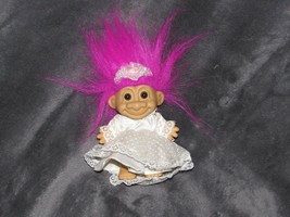 Russ 5 in. Bride Troll with Fuchsia Hair Lacy and Satiny - $14.84