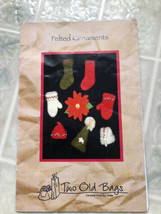 Felted Christmas Ornaments to Knit Two Old Bags Mitten Stocking Poinsett... - $10.84