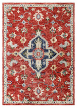 Area Rug 5&#39; X 7&#39; Red And Blue Floral Medallion Area Rug - $197.99