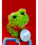 Green Frog Plush Toy Dan Dee Easter Holiday Small Stuffed Animal Soft New DanDee - $3.79