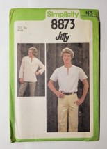 1978 Simplicity Sewing Pattern #8873 Size 36 Men&#39;s Jiffy Pullover Top UNCUT - $12.86