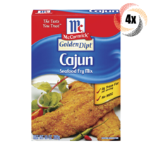 4x Boxes McCormick GoldenDipt Cajun Seafood Fry Mix | 10oz | Fast Shipping - $35.42