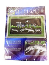Designs for the Needle Nature's Window Wolves Cross Stitch Wolf Pack 5610 Vtg - $3.99