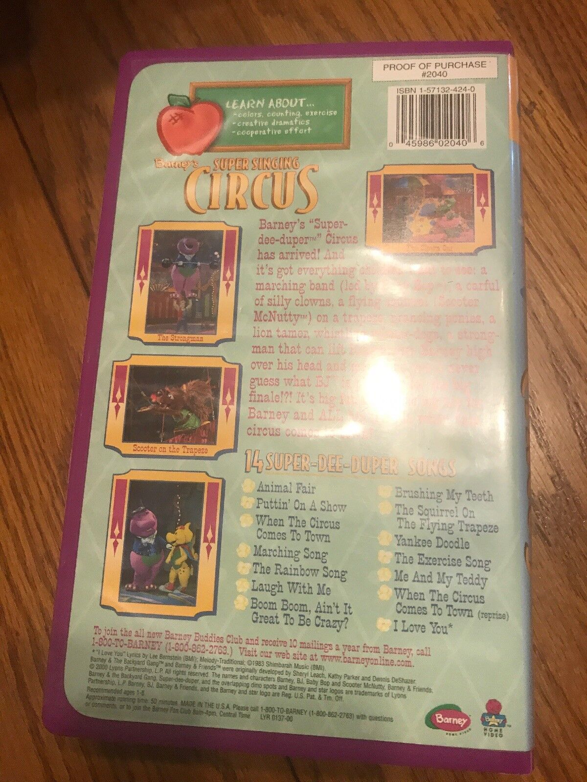 Barney’S Super Canta Circo VHS Never Visto On TV Navi N 24h - VHS Tapes