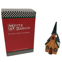 Department 56 Merry Makers Porcelain Church Christmas Tree Ornament Holiday - $19.80