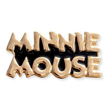 Minnie Mouse Disne Pin: Gold Name Logo - $19.90