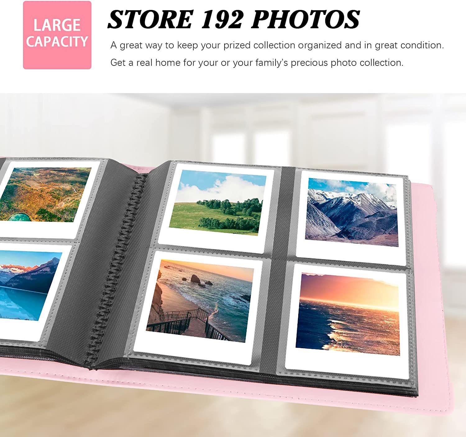 Instax Photo Album, Polaroid Albums 192 Pictures for Fujifilm