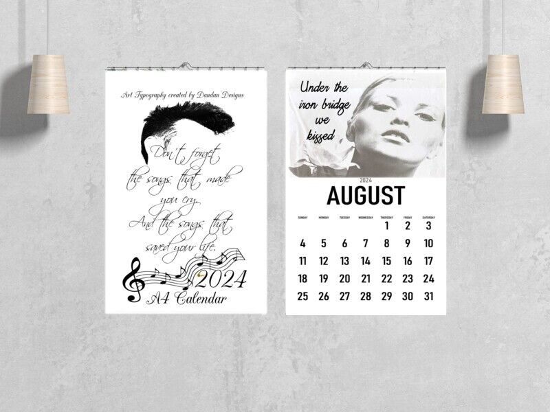 The Smiths Calendar 2024 Handmade Unique Design Smiths fan gift