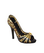 Leopard Print Shoe Ring Holder 4.5&quot; High Display  Stiletto Jewelry Woman... - $18.31
