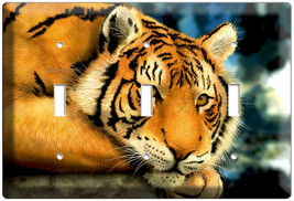 new Siberian wild tiger triple quadruple light switch outlet combo cover... - $18.99