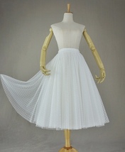 White Polka Dot Tulle Skirt White Ballerina Tulle Skirt Outfit