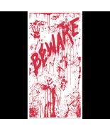 Psycho Dexter Zombie--BEWARE BLOODY DOOR COVER--Halloween Horror Prop De... - $7.57