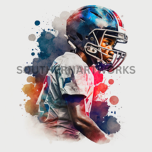 Sports edition, watercolor painting, football player, kids room art #3 o... - $1.99