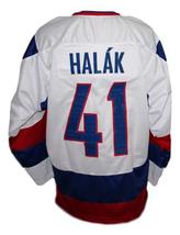 Any Name Number Slovakia Retro Hockey Jersey New White Any Size image 2