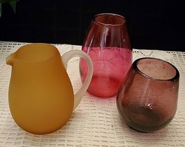 3 Small Vases - The Pitcher Is 3 1/2" Tall - $9.50
