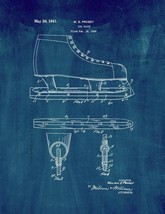 Ice Skate Patent Print - Midnight Blue - $7.95+