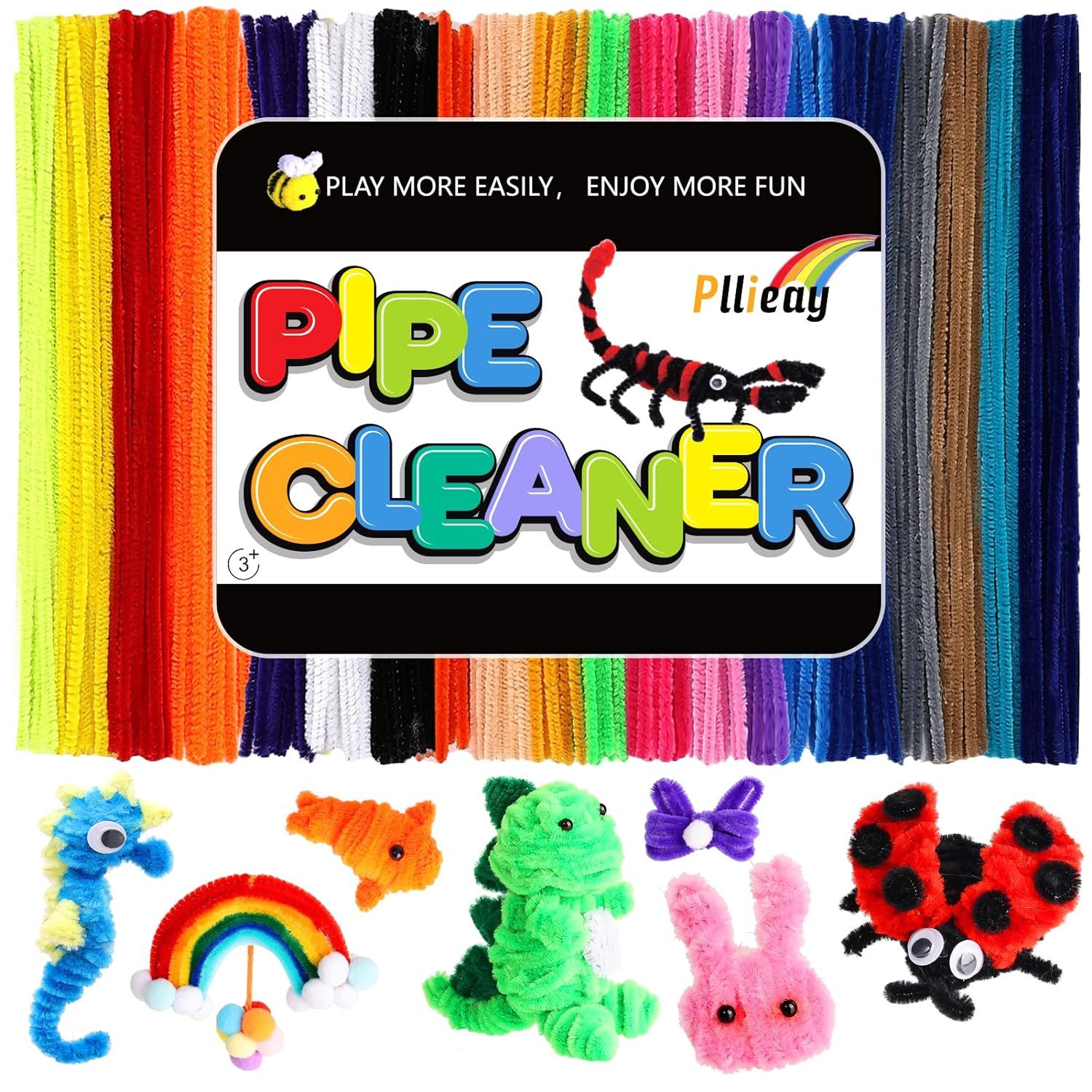 Pipe Cleaners Glitter Pipe Cleaners Craft 100pcs12 Kids Arts And