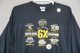 Pittsburgh Steelers T Shirt Super Bowl XL Champs Mens 2XL Reebok Black NFL