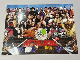 Attitude Era WWF Kurt Angle Triple H The Rock  WWE Poster 12x16 2Sided W... - $24.74