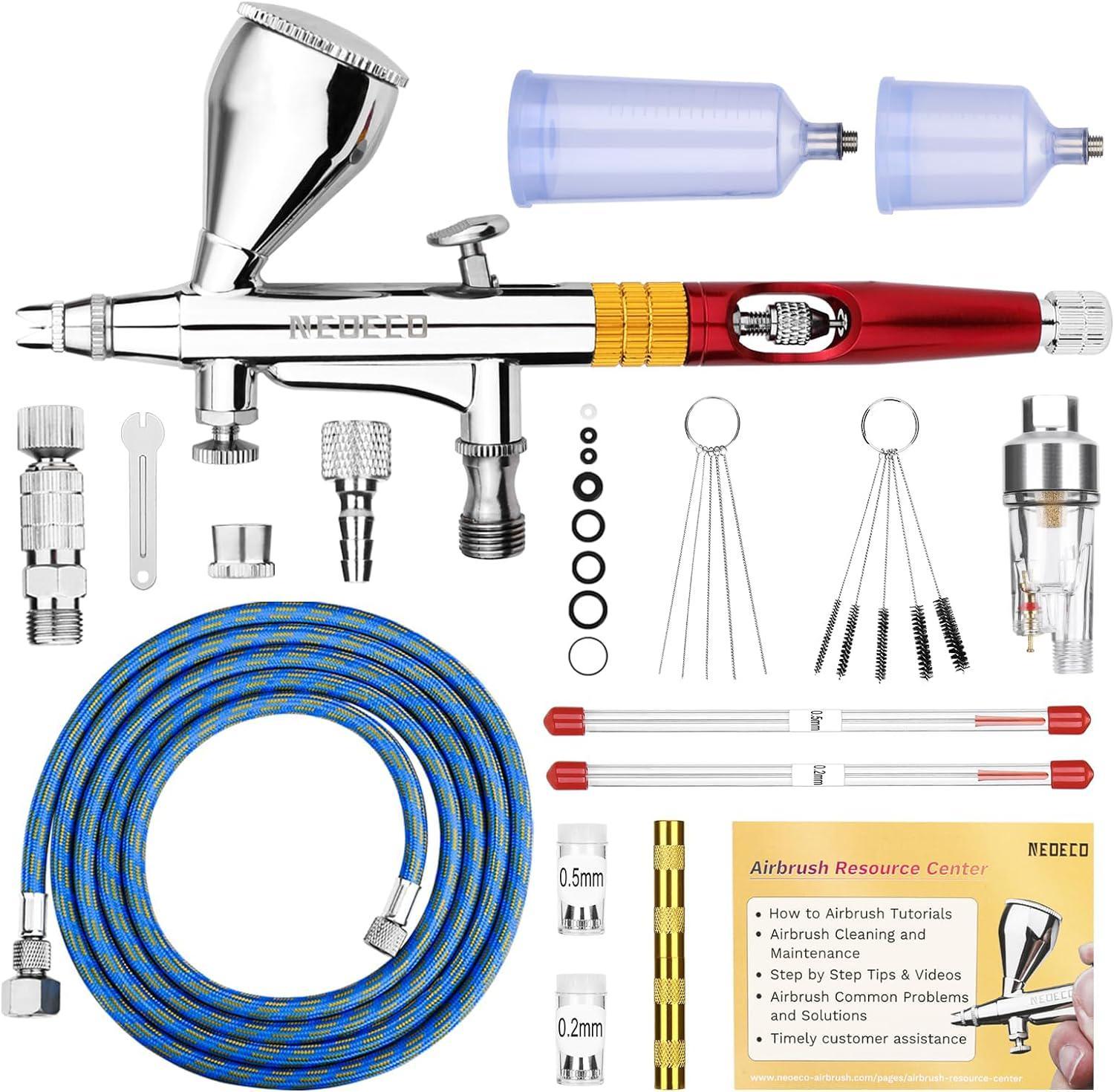 Air Brush Compressor Airbrushing Kit With 3 Professional