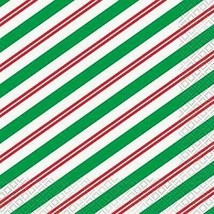 Peppermint 16 Ct Luncheon Napkins Christmas Holiday Office - $3.85