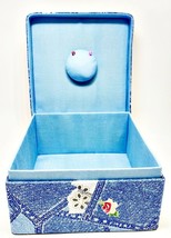 Allary Hand Crafted Accessory Box Blue Square Storage 5x5x2.5 Inch, Style #01 - $16.77