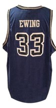 Patrick Ewing College Basketball Custom Jersey Sewn Blue Any Size image 2