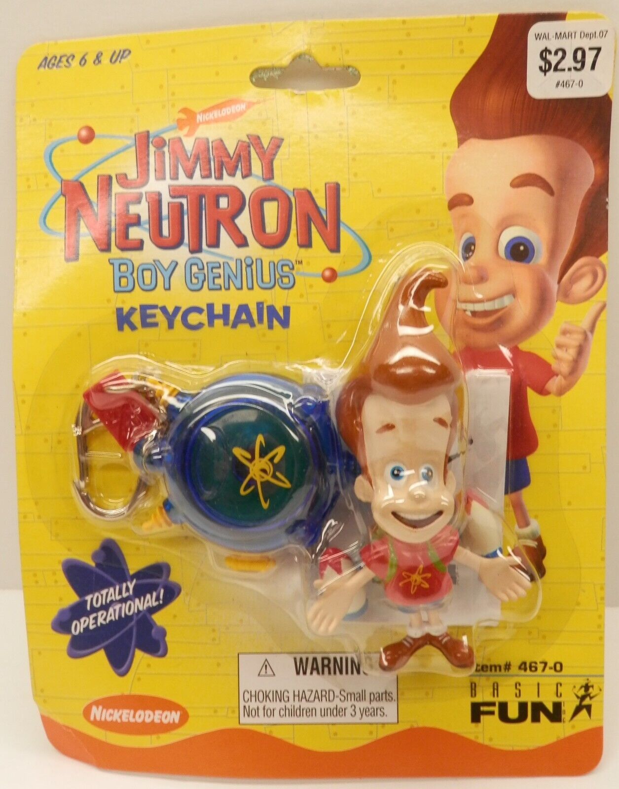 Vintage Jimmy Neutron Boy Genius Keychain - MOC - Action Figures