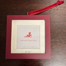 Pottery Barn Kids 2012 Red Square Christmas Ornament Photo Frame Appx 4.25" - $15.83