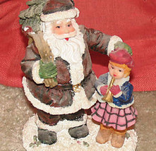 Santa Teddy Bear Christmas Statue - approx.4&quot; tall - $1.00