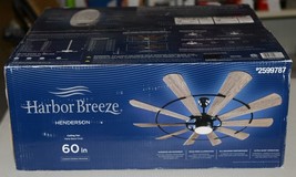 Harbor Breeze 2599787 Henderson 60 Inch Indoor Matte Black Finish Ceiling Fan - $395.99