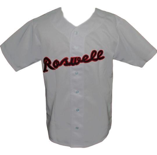 Joe bauman roswell rockets retro baseball jersey 1954 button down grey   1