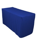 LinenTablecloth 4 ft. Fitted Polyester Tablecloth Royal Blue - $16.95