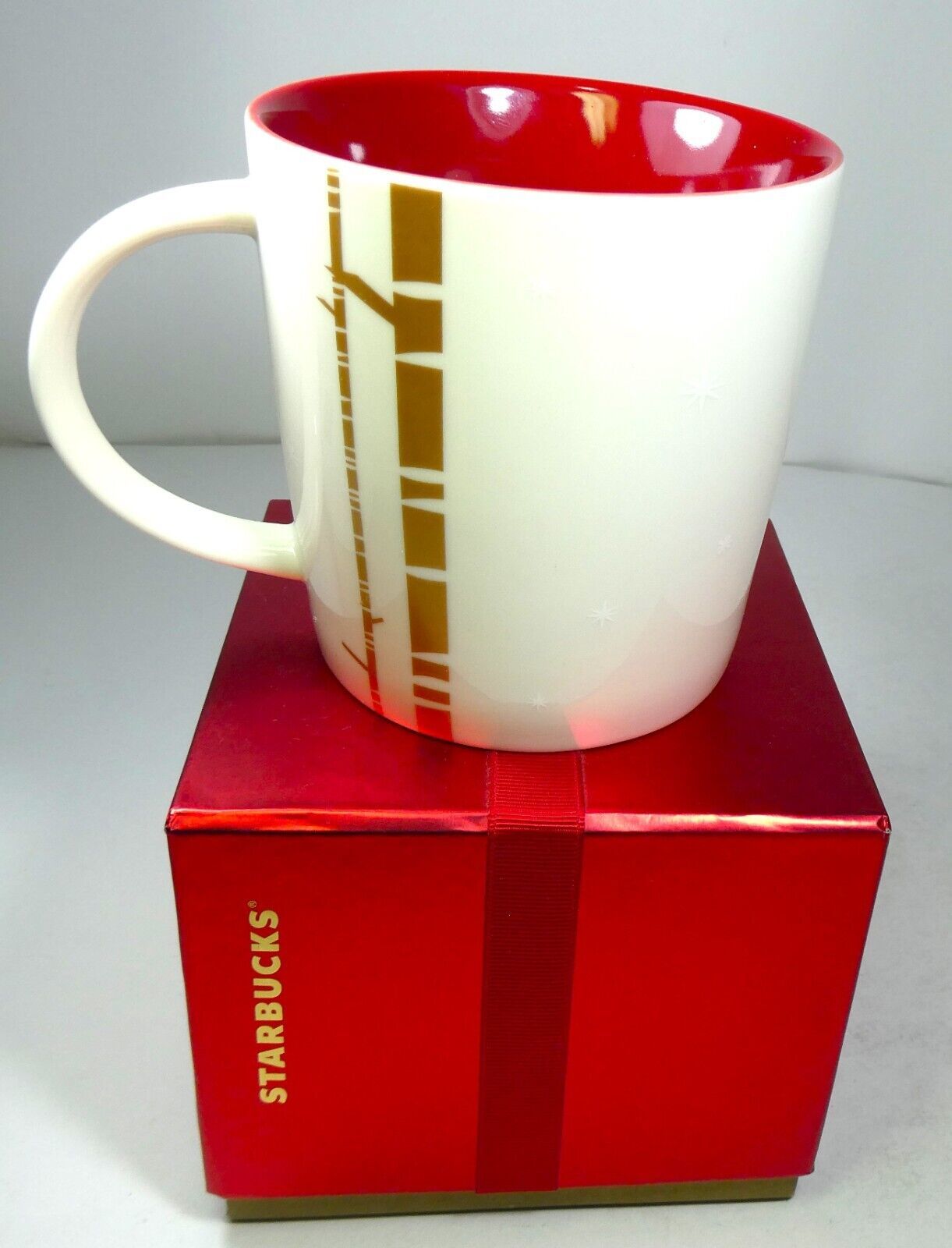 Starbucks Double Wall Traveler - Red Holiday Cup, 12 oz. Ceramic Mug With  Gift Box 