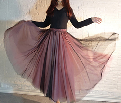 Black Yellow Tulle Maxi Skirt Outfit Plus Size Romantic Long Tutu Party Skirt  image 8