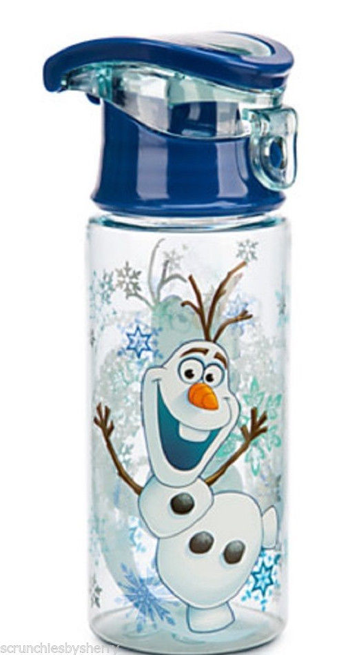 Disney Plastic Flip Top Bottle - Frozen - Anna, Elsa and Olaf