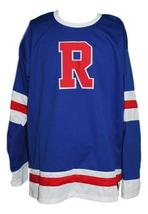 Any Name Number Philadelphia Ramblers Retro Hockey Jersey Blue Any Size image 1