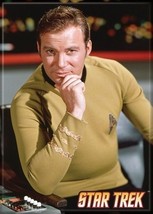 Star Trek: The Original Series Kirk on the Enterprise Bridge Magnet, NEW UNUSED - $3.99