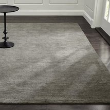 Area Rugs 8&#39; x 10&#39; Baxter Grey Hand Tufted Crate &amp; Barrel Soft Woolen Ca... - $699.00