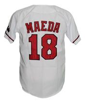 Kenta Maeda #18 Hiroshima Carp Button Down Baseball Jersey White Any Size image 2