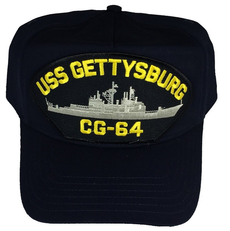 USS GETTYSBURG CG-64 HAT USN NAVY SHIP TICONDEROGA CLASS GUIDED MISSILE ...