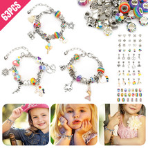 71x Charm Bracelet Jewelry Making Kit Kids Girls DIY Beading Craft Pendant  Gift 