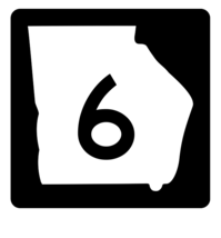 Georgia State Route 6 Sticker R3556 Highway Sign - $1.45