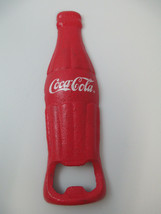 Coca-Cola Bottle Opener Red Cast Iron Contour Bottle Shaped - $5.94