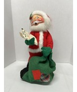 ANNALEE DOLLS CHRISTMAS SANTA Claus With Bag And List 15&quot; Vintage - $62.89