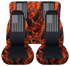 Fits 87-95 Jeep Wrangler YJ Front and Rear seat covers with American Flag - $167.94