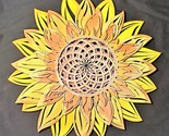 Sunflower Wall Art - Laser Cut - Layered Sunflower - Hand Painted