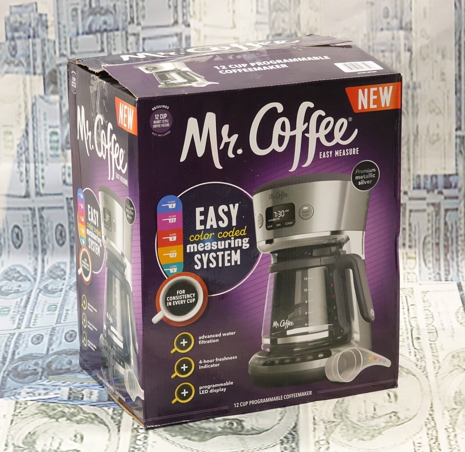 Mr. Coffee BVMC-PC05BL3 5-Cup Programmable Mini Brew Coffee Maker, Compact
