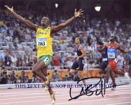 Usain Bolt Autographed 8x10 Rp Photo World Record Holder 100/200M Super Speed - $16.99
