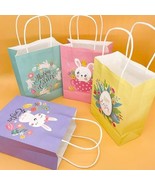 20 Pieces Happy Easter Day Treat Bags with Handles Large Goodie Gift Bag... - $12.00